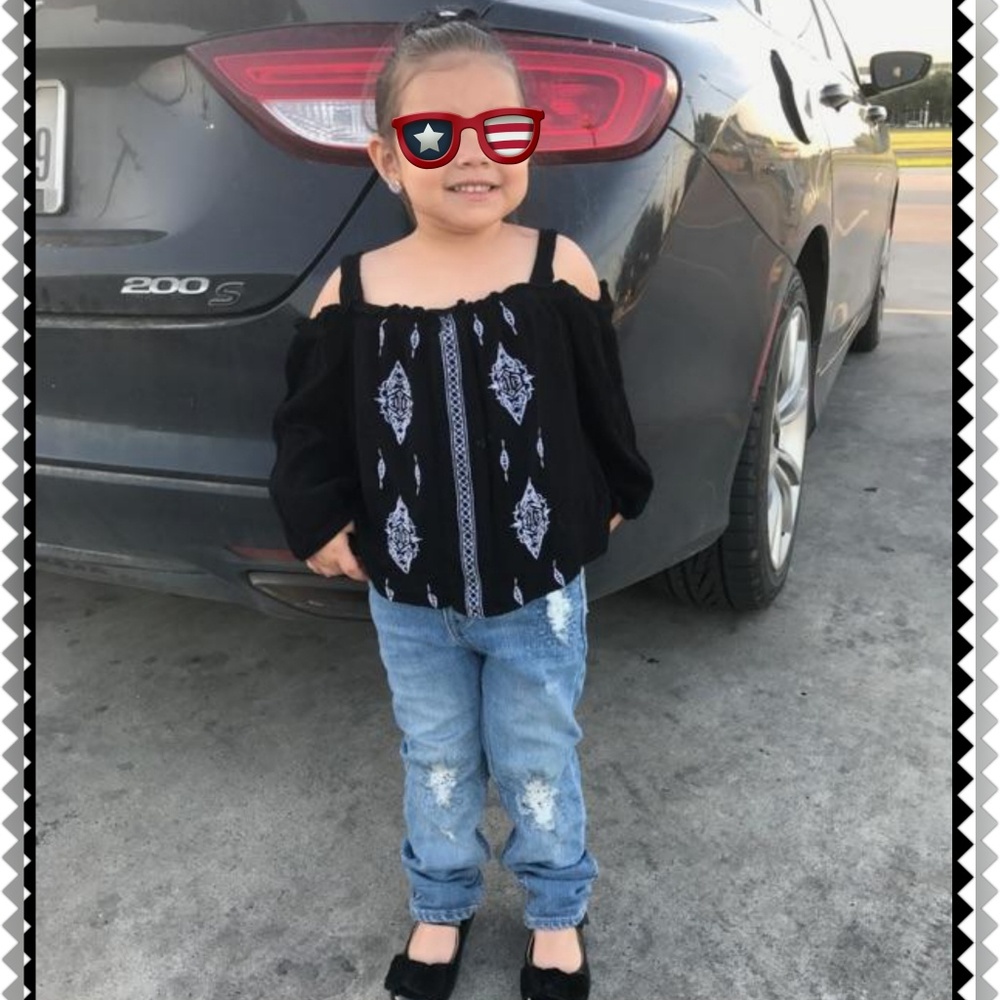 Black embroidered blouse